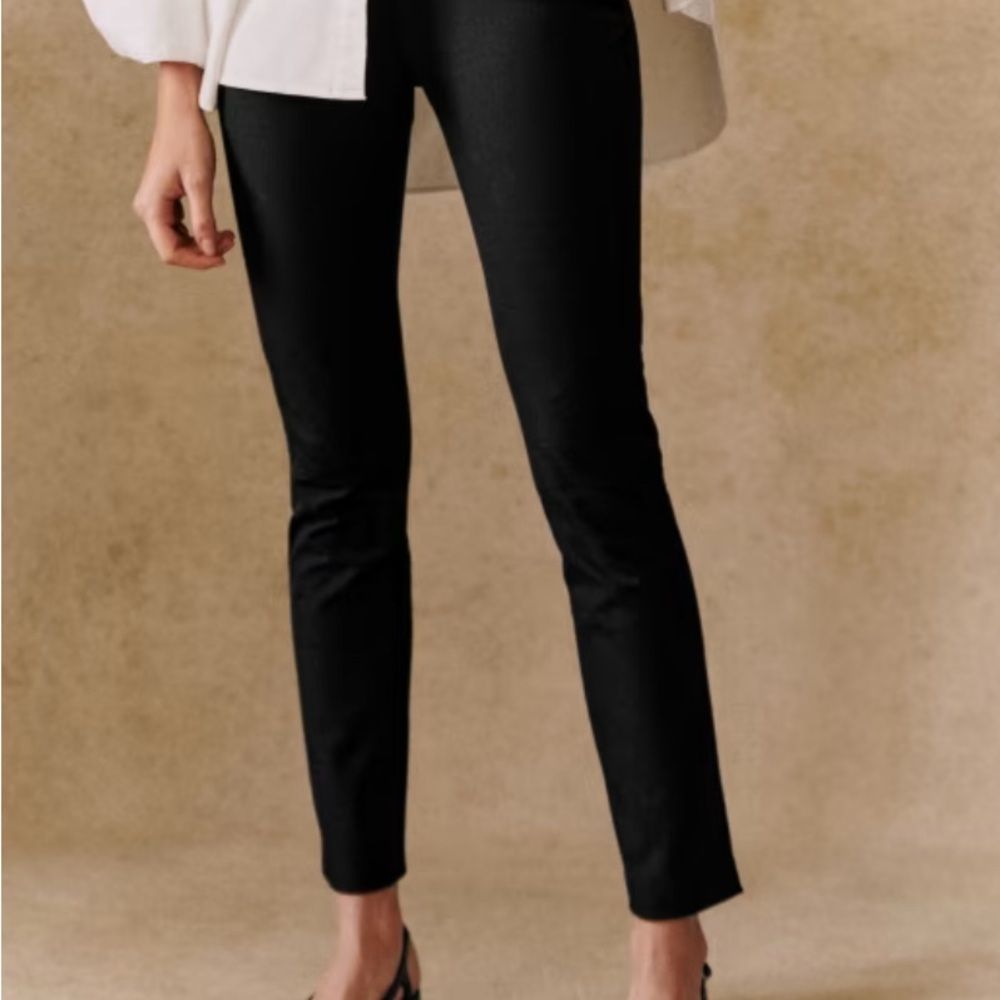 Sézane Black Cropped Tailored Pants